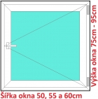Plastov okna O SOFT rka 50, 55 a 60cm x vka 75-95cm